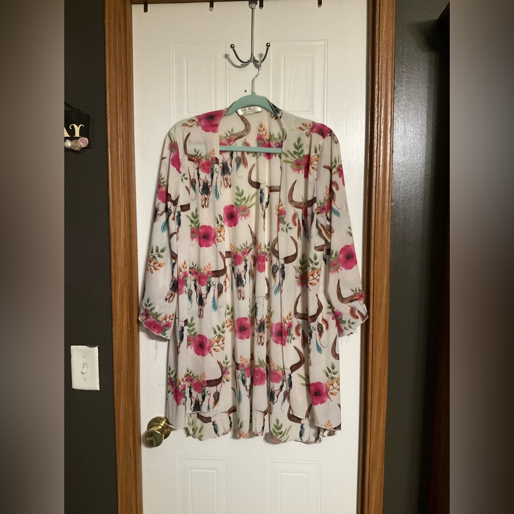 🤠skull cardigan